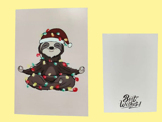 Biglietto Natale Bradipo