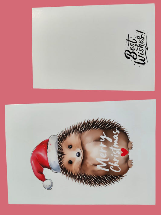 Biglietto Natale Riccio