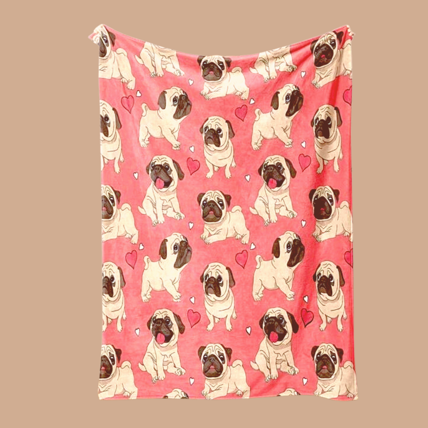 Plaid Carlino Sfondo Rosa