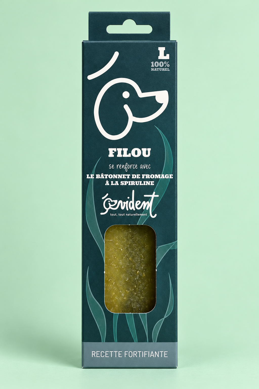 Masticabili di formaggio e spirulina (igiene orale)
