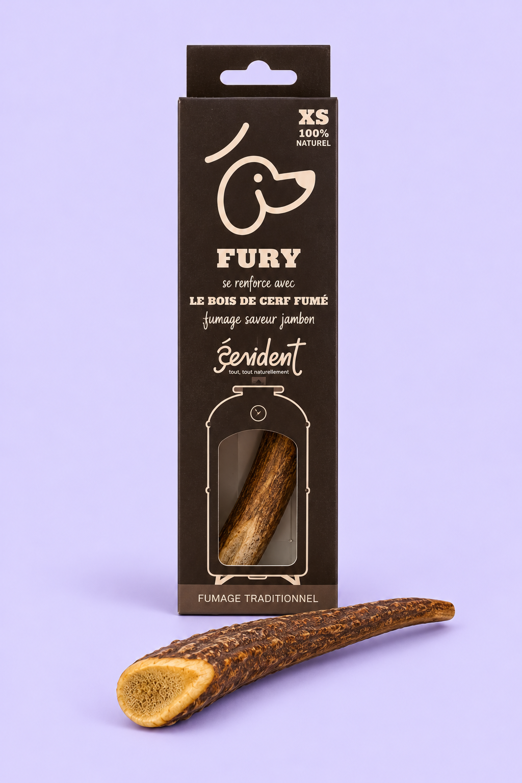 Corno di cervo intero affumicato con prosciutto