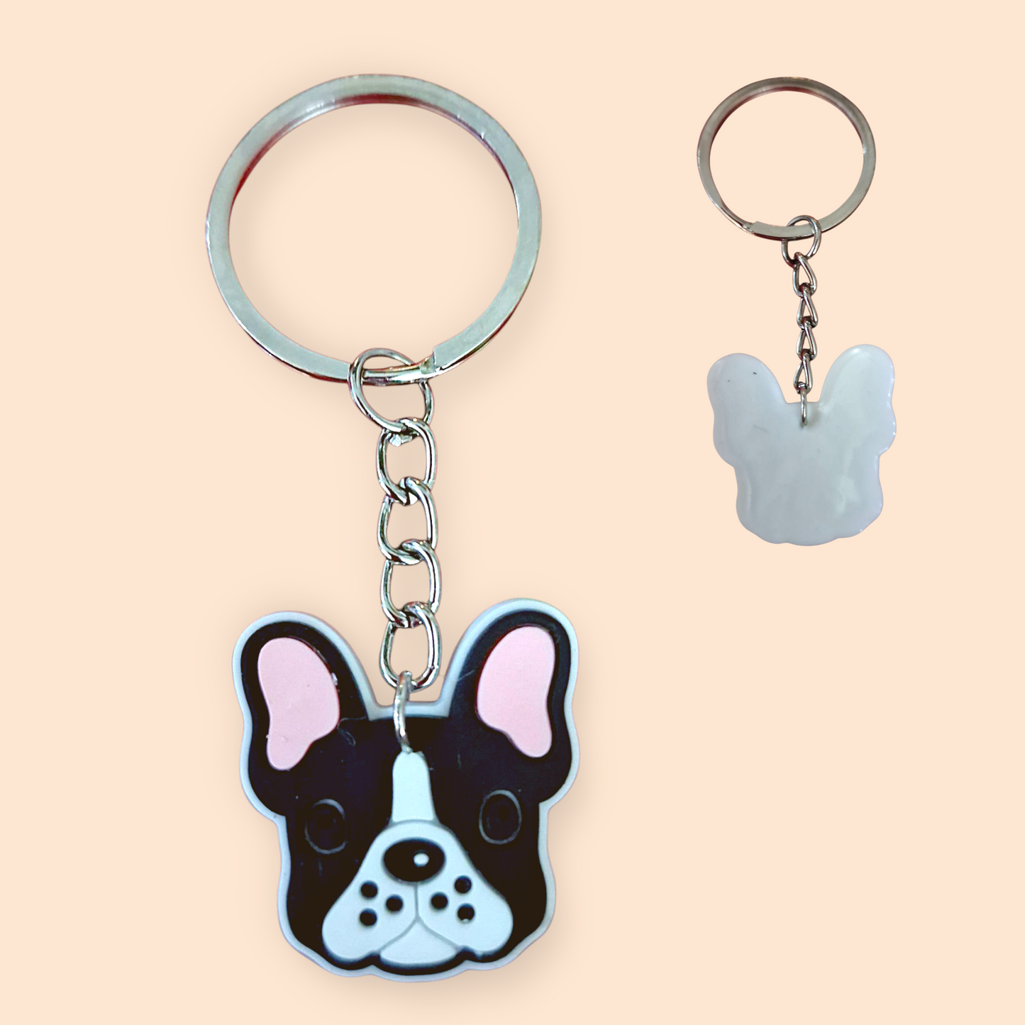 Portachiavi Bulldog Nero e Bianco