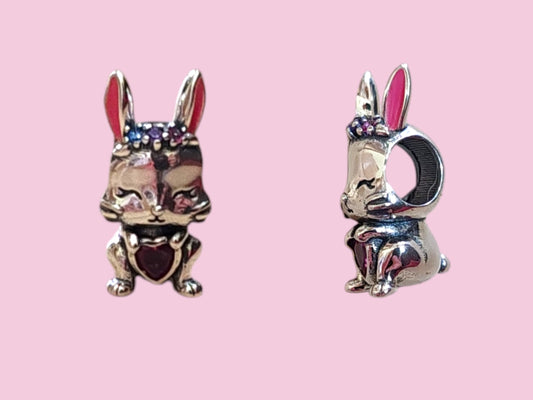 Charm Argento Coniglietto