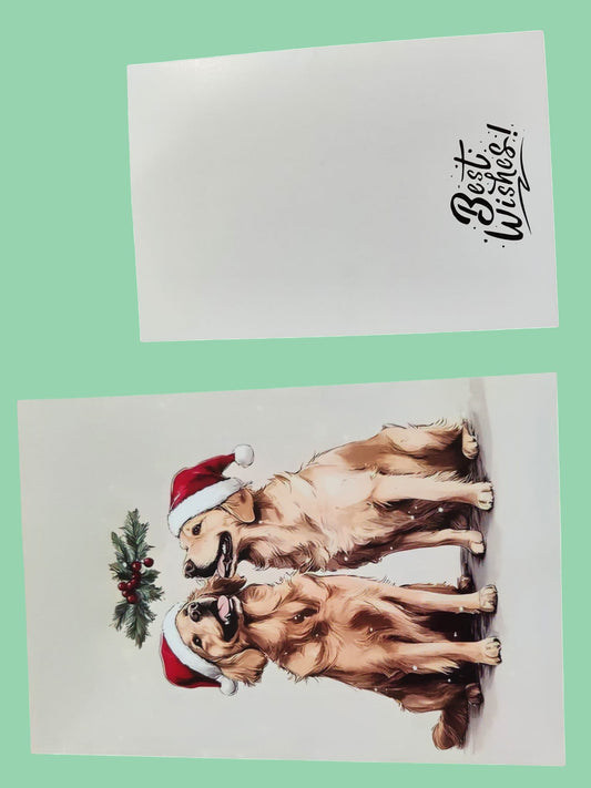 Biglietto Natale Golden Retriever