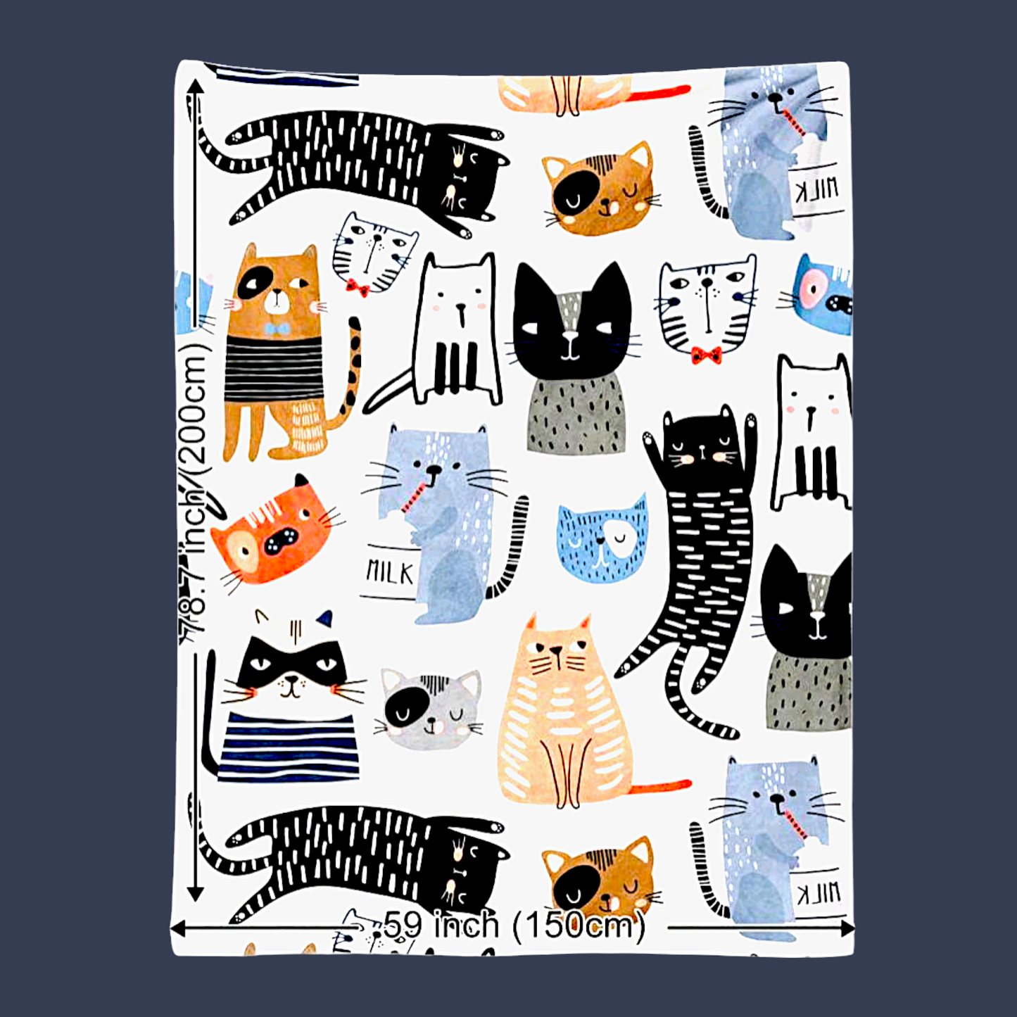 Plaid Gatti Disegnati