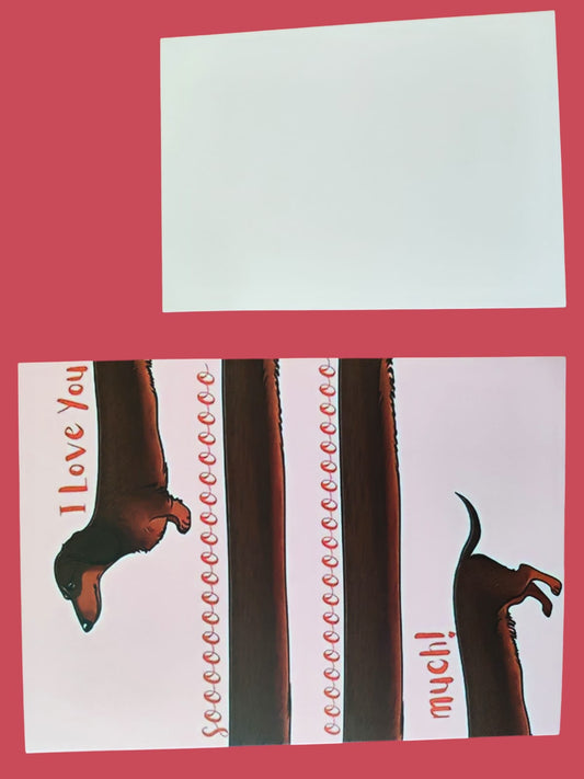 Biglietto Auguri Tema Bassotto