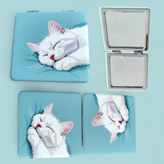 Specchietto da Borsa Tema Gatto