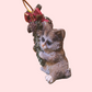 Decorazione Albero Natale Gatto Ceramica
