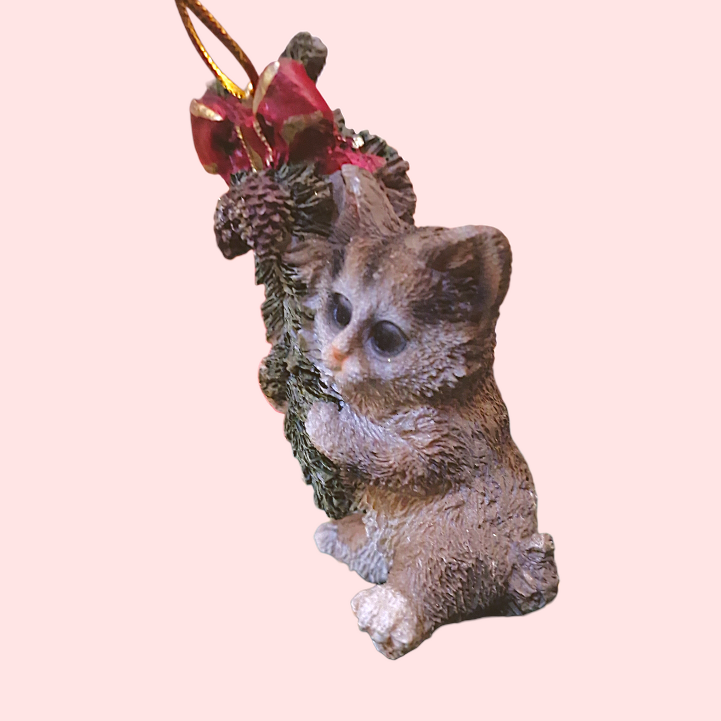 Decorazione Albero Natale Gatto Ceramica