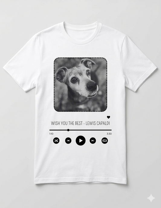 T-shirt personalizzata dedica canzone